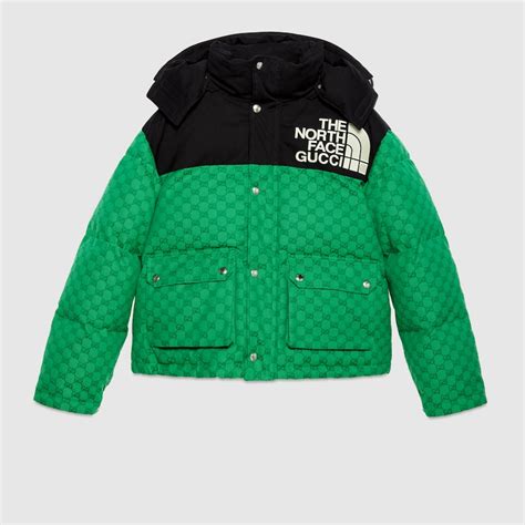 gucci x north face jacket green